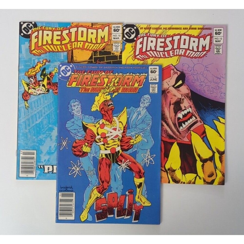 Lot Of 3 1983 DC The Fury Of Firestorm Comics #10 12 & 13 VF/NM Newsstand